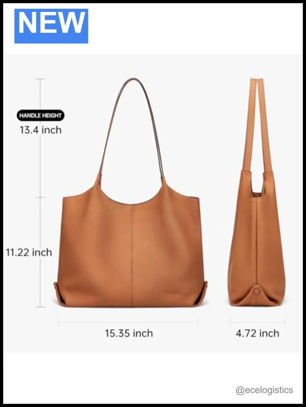 Genuine Leather Hobo Tote Bag Shoulder Purse with Pockets